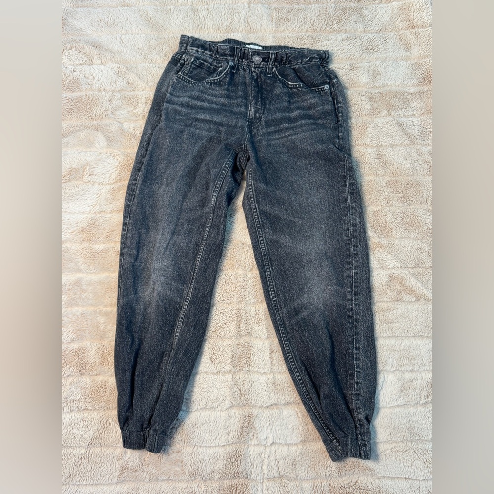 Rag & Bone Miramar Sweatpants Jeans Joggers Sz S Denim Print Elastic Cuff